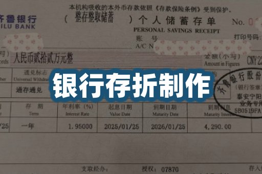银行存折制作